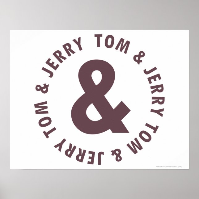 Tom and Jerry Round Logo 8 Poster (Front)