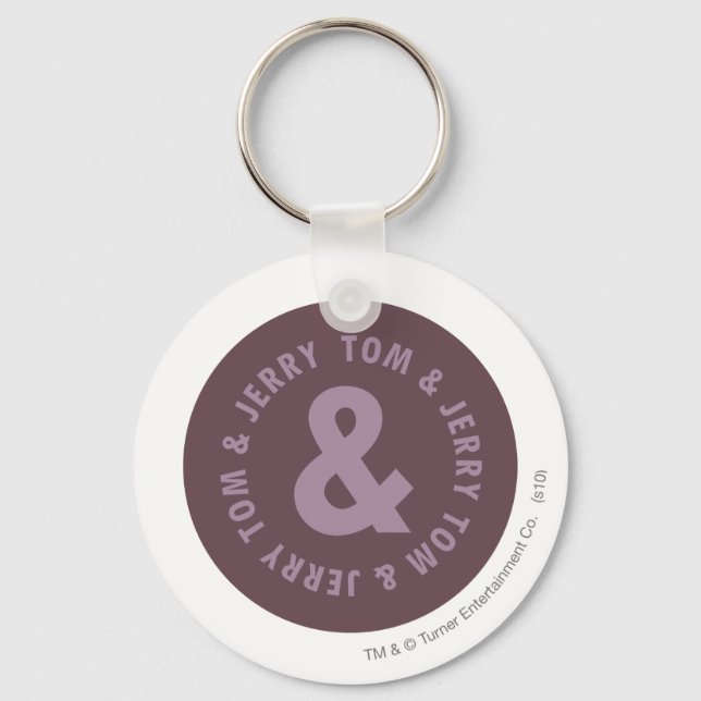 Tom and Jerry Round Logo 9 Key Ring (Front)