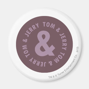 Tom and Jerry Round Logo 9 Magnet