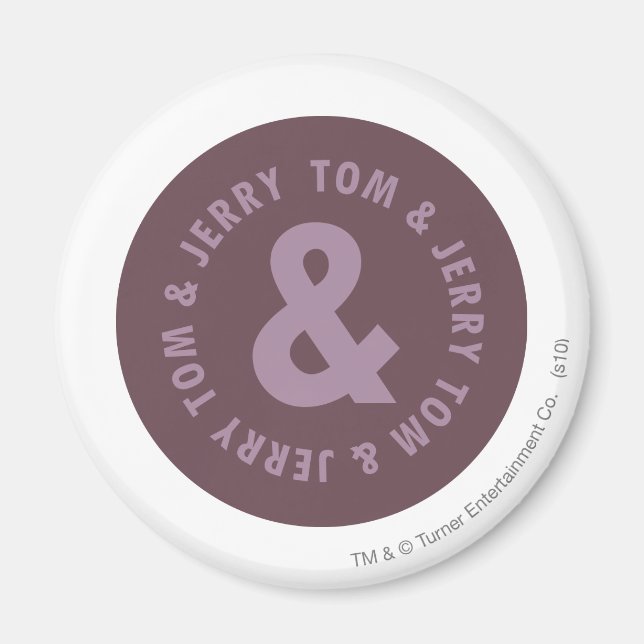 Tom and Jerry Round Logo 9 Magnet (Front)