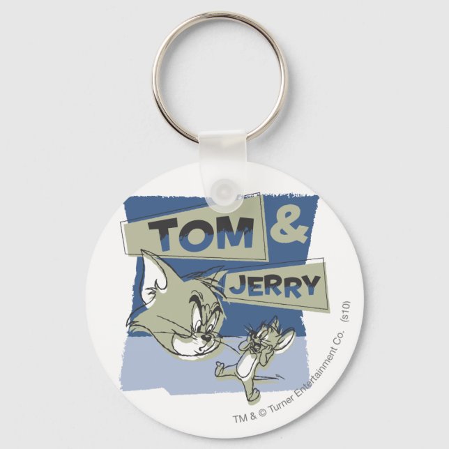 Tom and Jerry Scaredey Mouse Key Ring (Front)