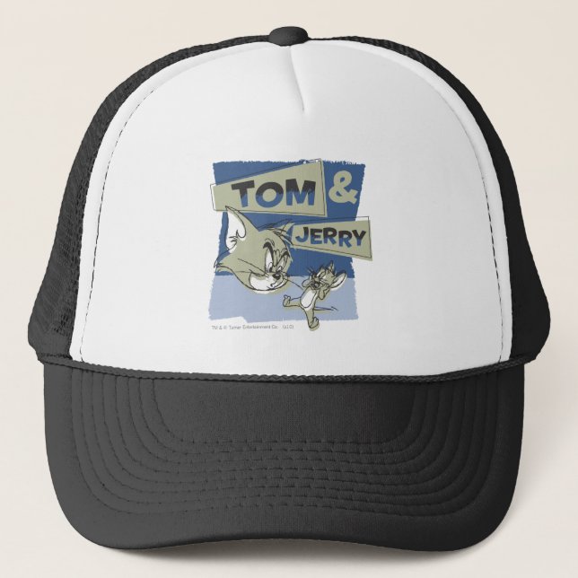 Tom and Jerry Scaredey Mouse Trucker Hat (Front)