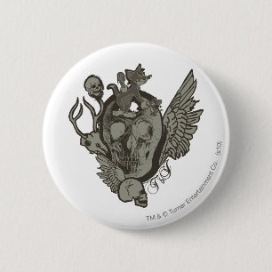 Tom and Jerry Skull 6 Cm Round Badge
