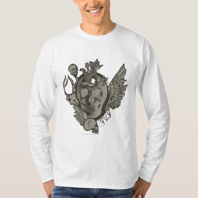 Tom and Jerry Skull T-Shirt (Front)