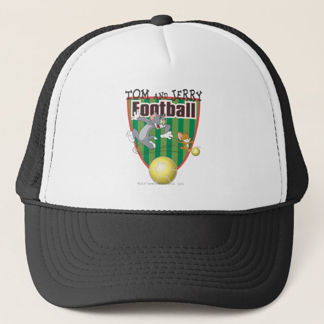 Tom and Jerry Soccer (Football) 6 Trucker Hat (Front)