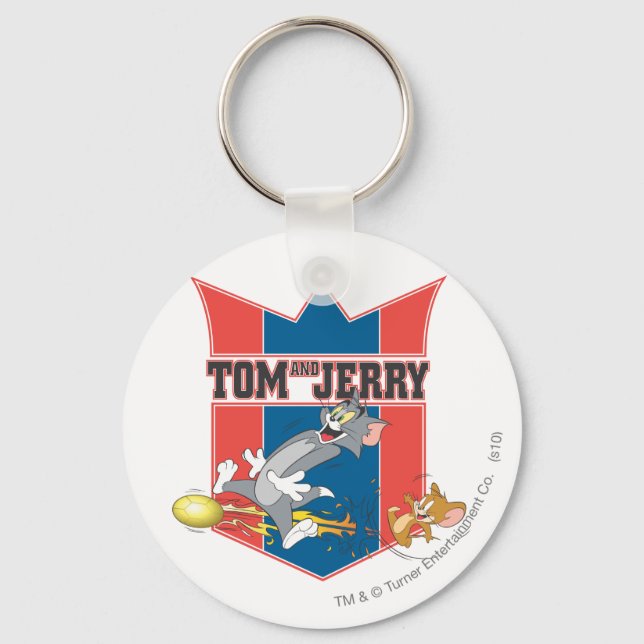 Tom and Jerry Soccer (Football) 7 Key Ring (Front)