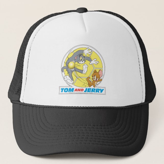 Tom and Jerry Soccer (Football) 8 Trucker Hat (Front)