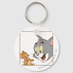 Tom and Jerry Stamp Key Ring