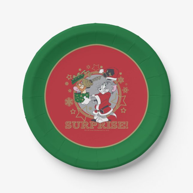 Tom and Jerry Surprise Gift Paper Plate (Front)
