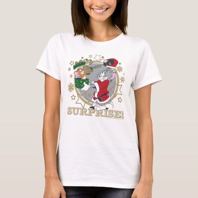 Tom and Jerry Surprise Gift T-Shirt (Front)