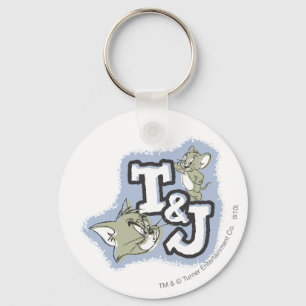 Tom and Jerry T&J Logo Key Ring