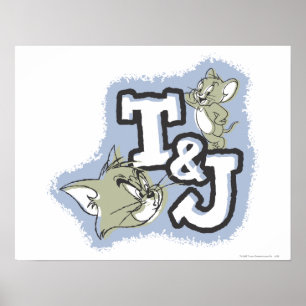Tom and Jerry T&J Logo Poster