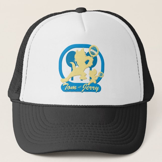 Tom and Jerry Tennis Stars 3 Trucker Hat (Front)