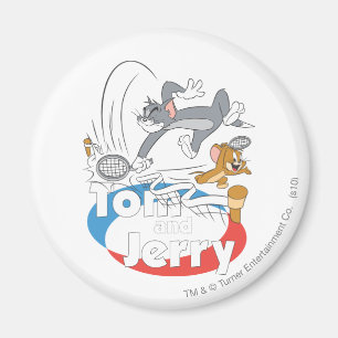 Tom and Jerry Tennis Stars 7 Magnet