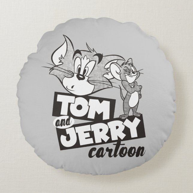 Tom And Jerry | Tom And Jerry Cartoon Round Cushion (Front)