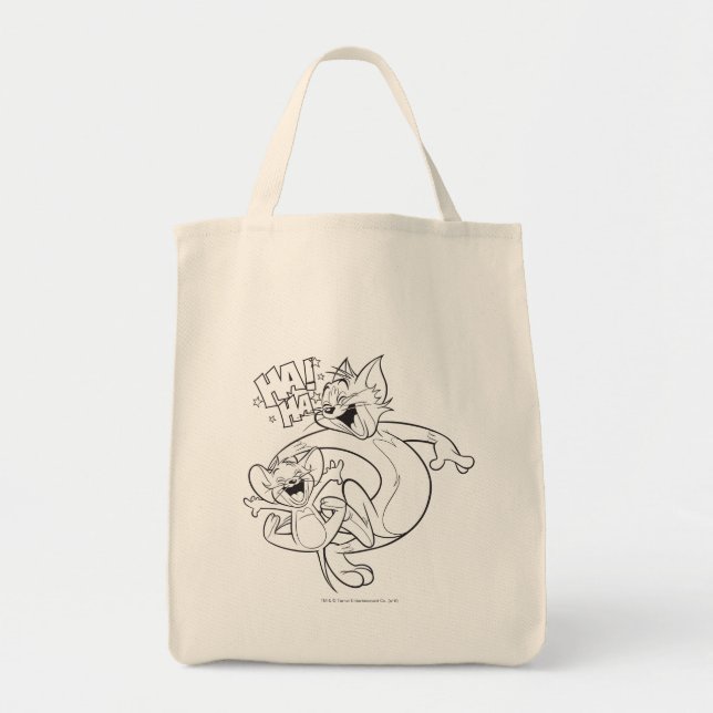 Tom And Jerry | Tom And Jerry Laughing Tote Bag (Front)
