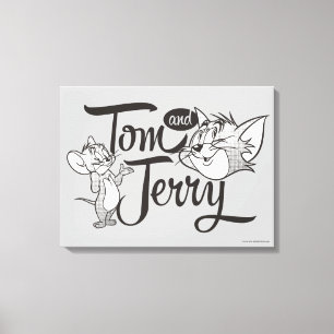 Tom And Jerry Tom And Jerry Looking Sweet Canvas Print