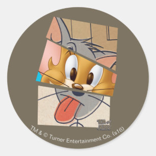 Tom And Jerry   Tom And Jerry Mashup Classic Round Sticker