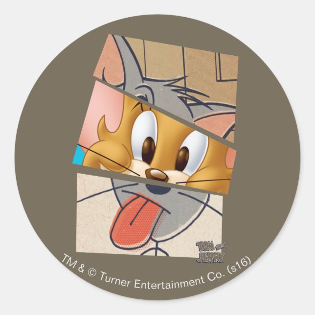 Tom And Jerry | Tom And Jerry Mashup Classic Round Sticker (Front)