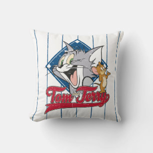 Tom And Jerry   Tom And Jerry On Baseball Diamond Cushion