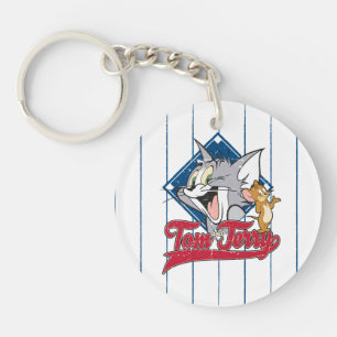 Tom And Jerry   Tom And Jerry On Baseball Diamond Key Ring