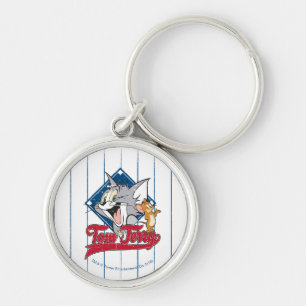 Tom And Jerry   Tom And Jerry On Baseball Diamond Key Ring