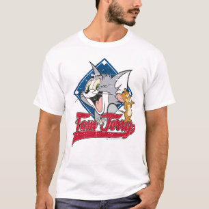 Tom And Jerry Tom And Jerry On Baseball Diamond T-Shirt