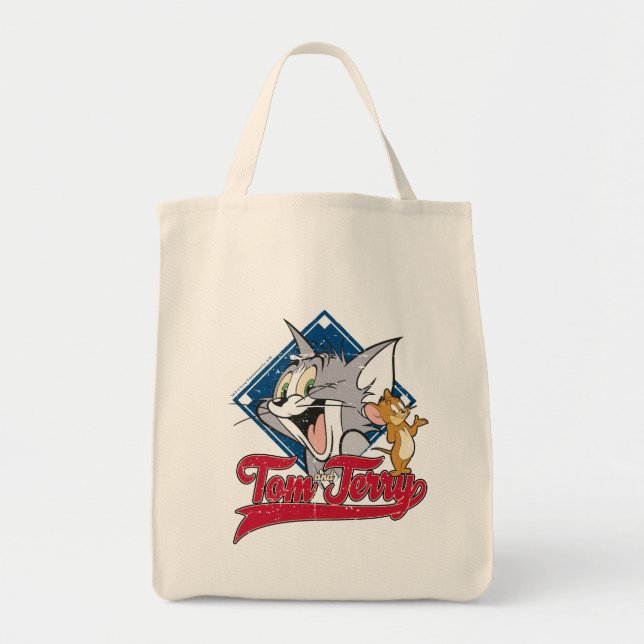 Tom And Jerry | Tom And Jerry On Baseball Diamond Tote Bag (Front)