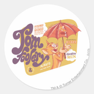 Tom and Jerry Tom Foolery Classic Round Sticker