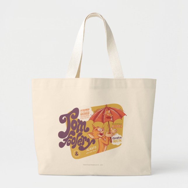 Tom and Jerry Tom Foolery Large Tote Bag (Front)
