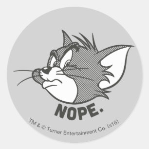 Tom And Jerry   Tom Says Nope Classic Round Sticker