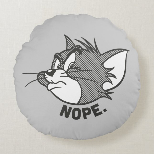 Tom And Jerry | Tom Says Nope Round Cushion (Front)