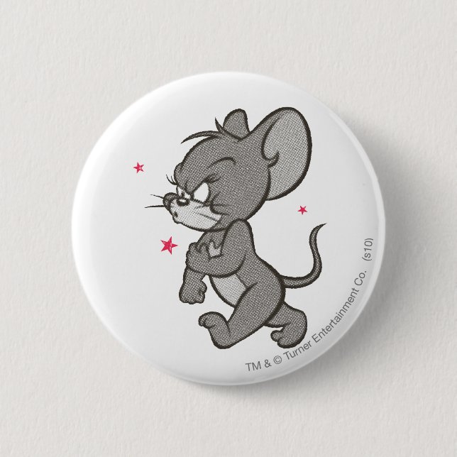 Tom and Jerry Tough Mouse 1 6 Cm Round Badge (Front)