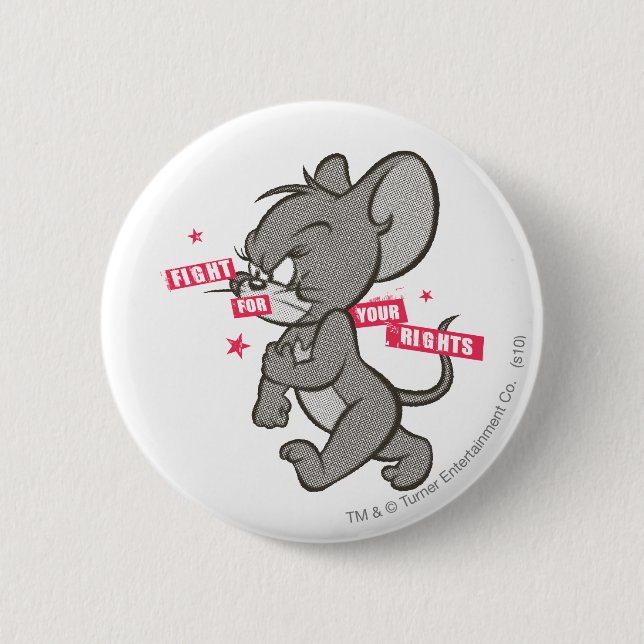 Tom and Jerry Tough Mouse 3 6 Cm Round Badge (Front)