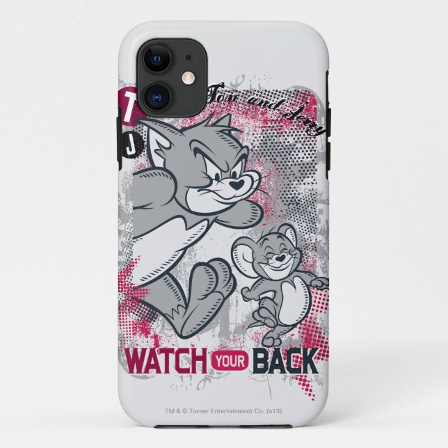 Tom and Jerry Watch Your Back Case-Mate iPhone Case (Back)