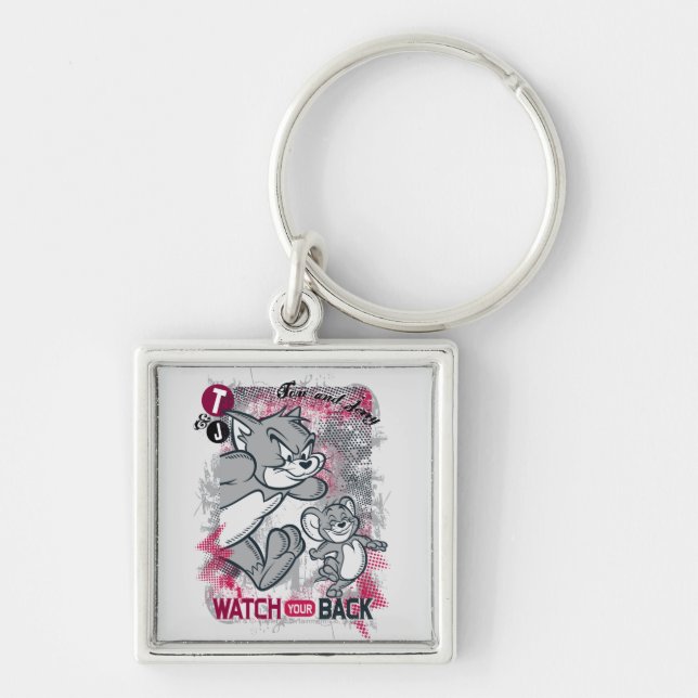 Tom and Jerry Watch Your Back Key Ring (Front)