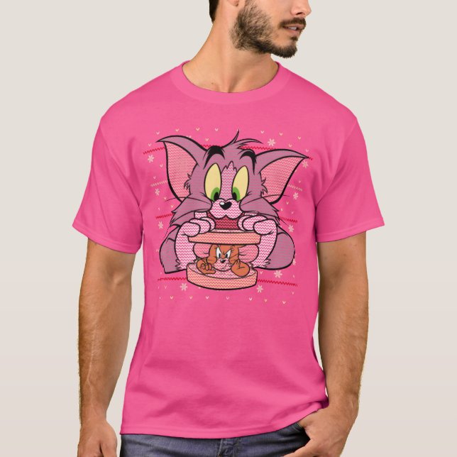 Tom and Jerry XMas Sandwich funny T-Shirt (Front)