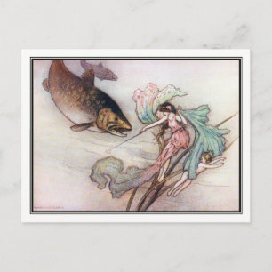 Tom and the Trout by Warwick Goble Postcard