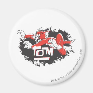 Tom Black and Red Logo Magnet
