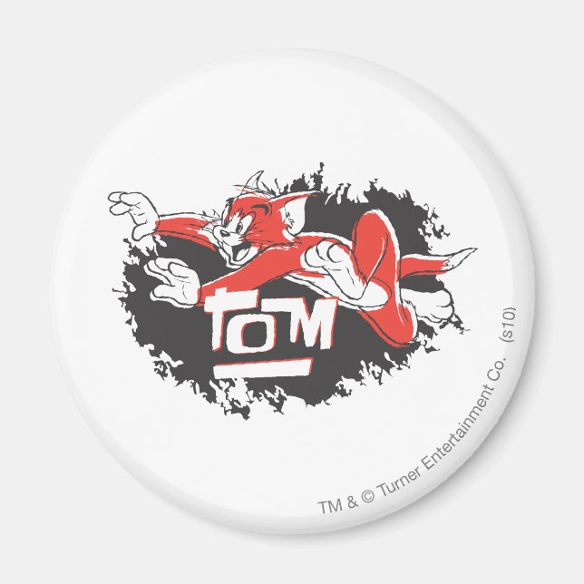 Tom Black and Red Logo Magnet (Front)
