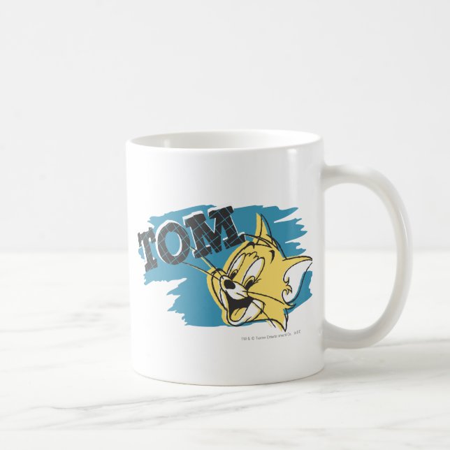 Tom Blue and Yellow Logo Coffee Mug (Right)