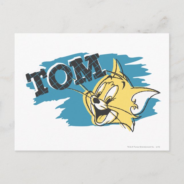 Tom Blue and Yellow Logo Postcard (Front)