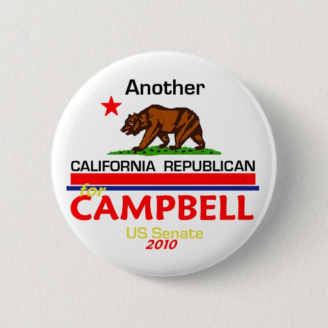 Tom CAMPBELL 2010 Button (Front)