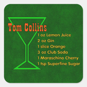 Tom Collins Square Sticker