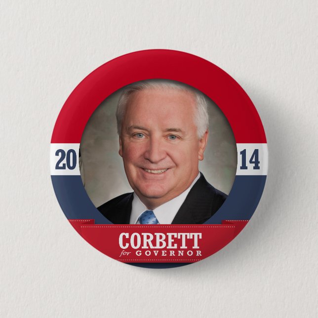 TOM CORBETT CAMPAIGN 6 CM ROUND BADGE (Front)