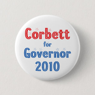 Tom Corbett for Governor 2010 Star Design 6 Cm Round Badge