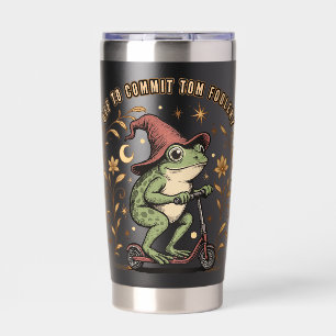 Tom Fool Frog Funny Frog Pun Cartoon Insulated Tumbler