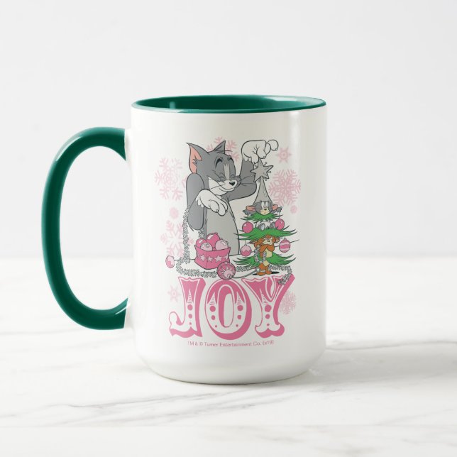 Tom, Jerry, and Nibbles Decorating Joy Mug (Left)