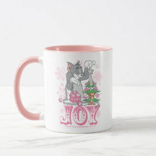 Tom, Jerry, and Nibbles Decorating Joy Mug