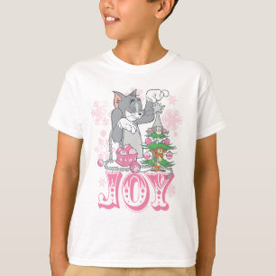 Tom, Jerry, and Nibbles Decorating Joy T-Shirt